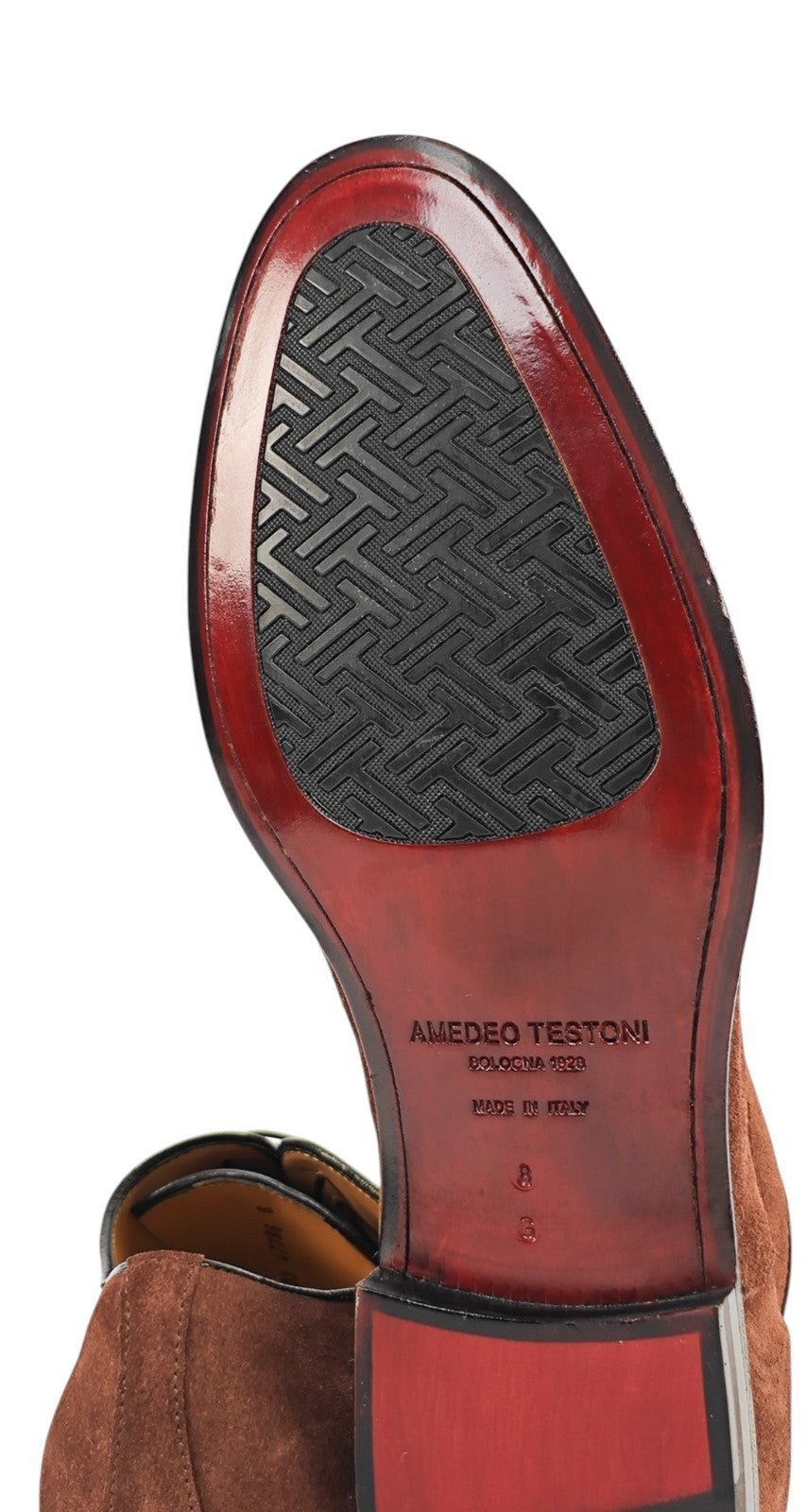 950$ TESTONI " Portonovo " Oxford Shoes Suede Espresso 8 UK / 9 US / 42 IT