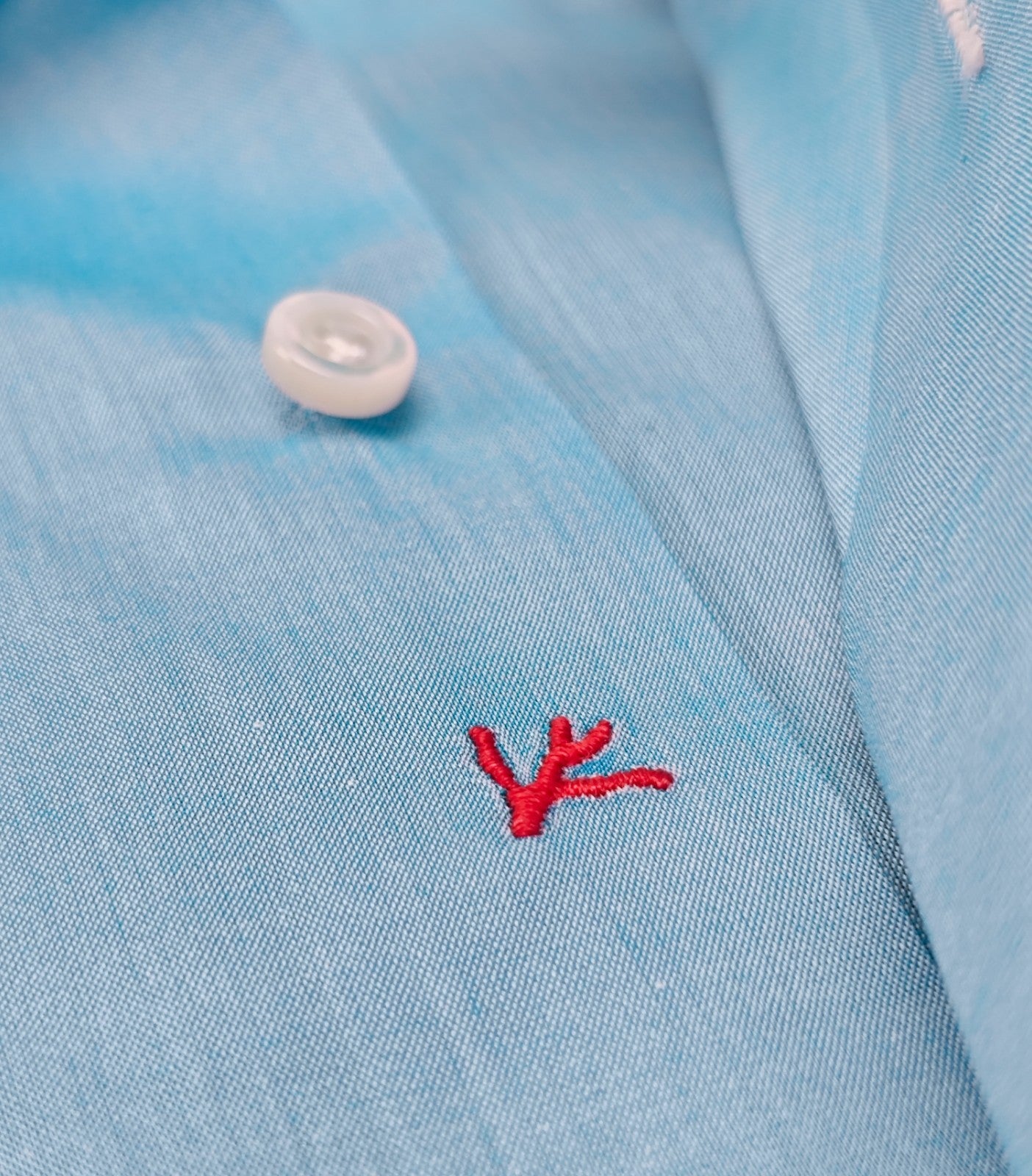 780$ ISAIA "Mix" Dress Shirt Blue Solid Lightwheight Cotton 15.5 - 39