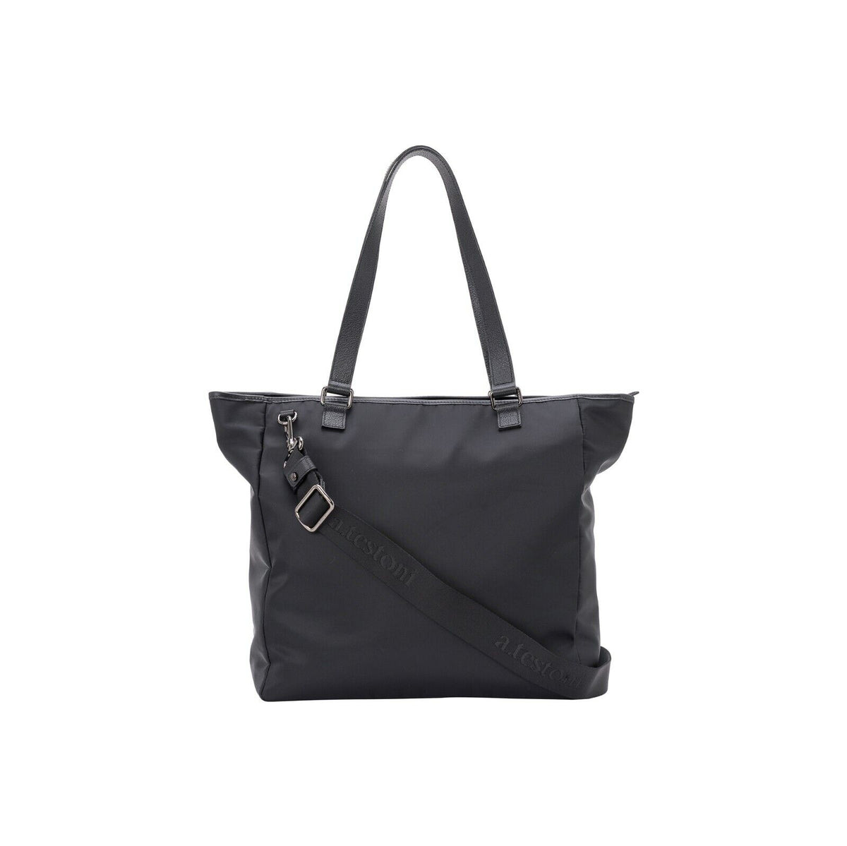 $840 Testoni Bologna Shopping Bag Work Bag Shoulder Strap Karibu Calf + Fabric