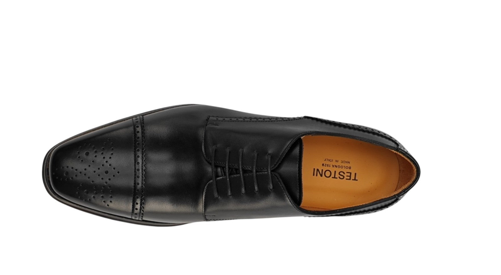 $1350 TESTONI BOLOGNA "Bolgheri" Derby Shoes Black Antique Calf