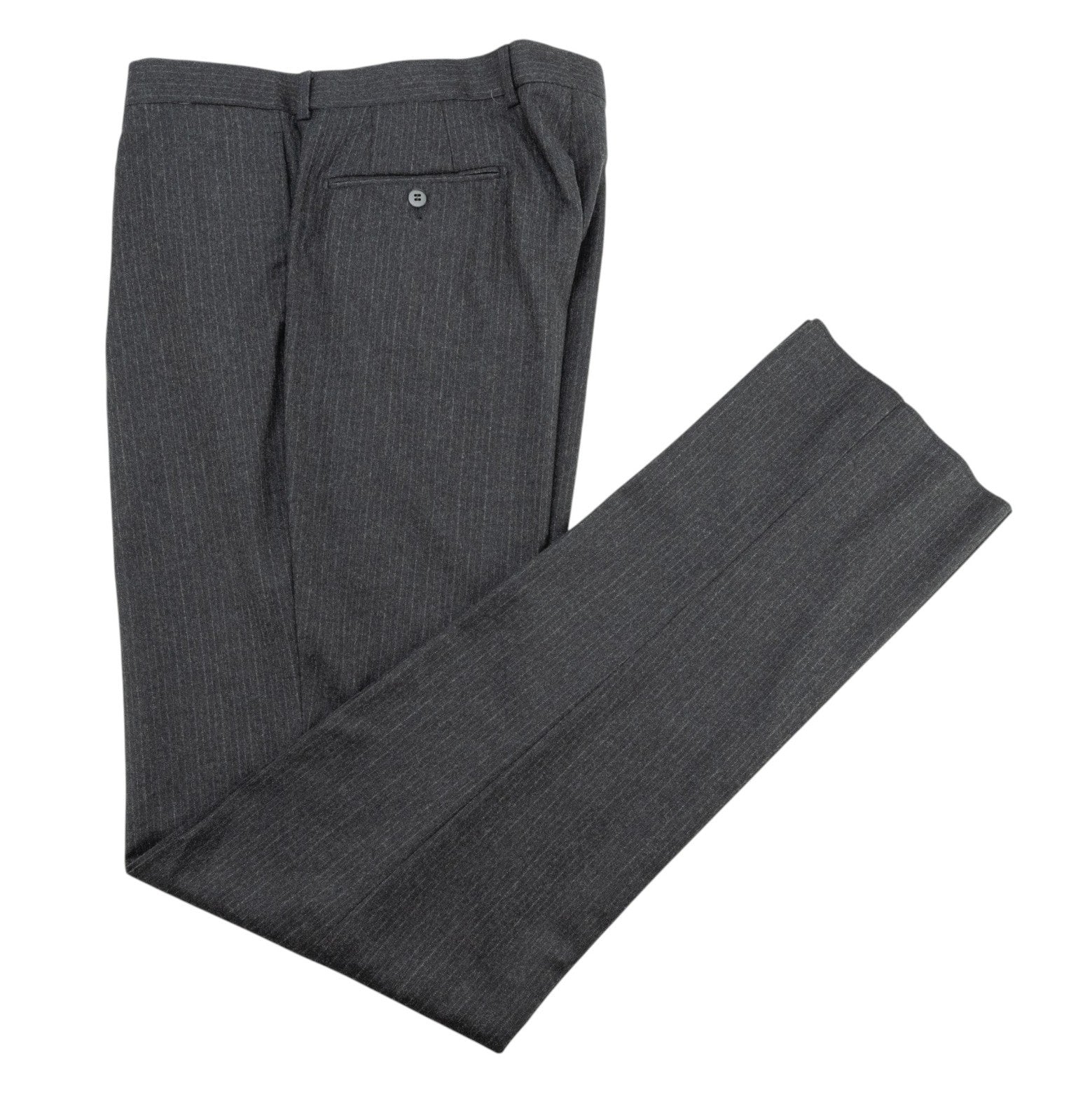 2900$ SARTORIO NAPOLI by KITON Gray 3/2 Roll Suit Flannel Wool 100's 44 US 54 IT