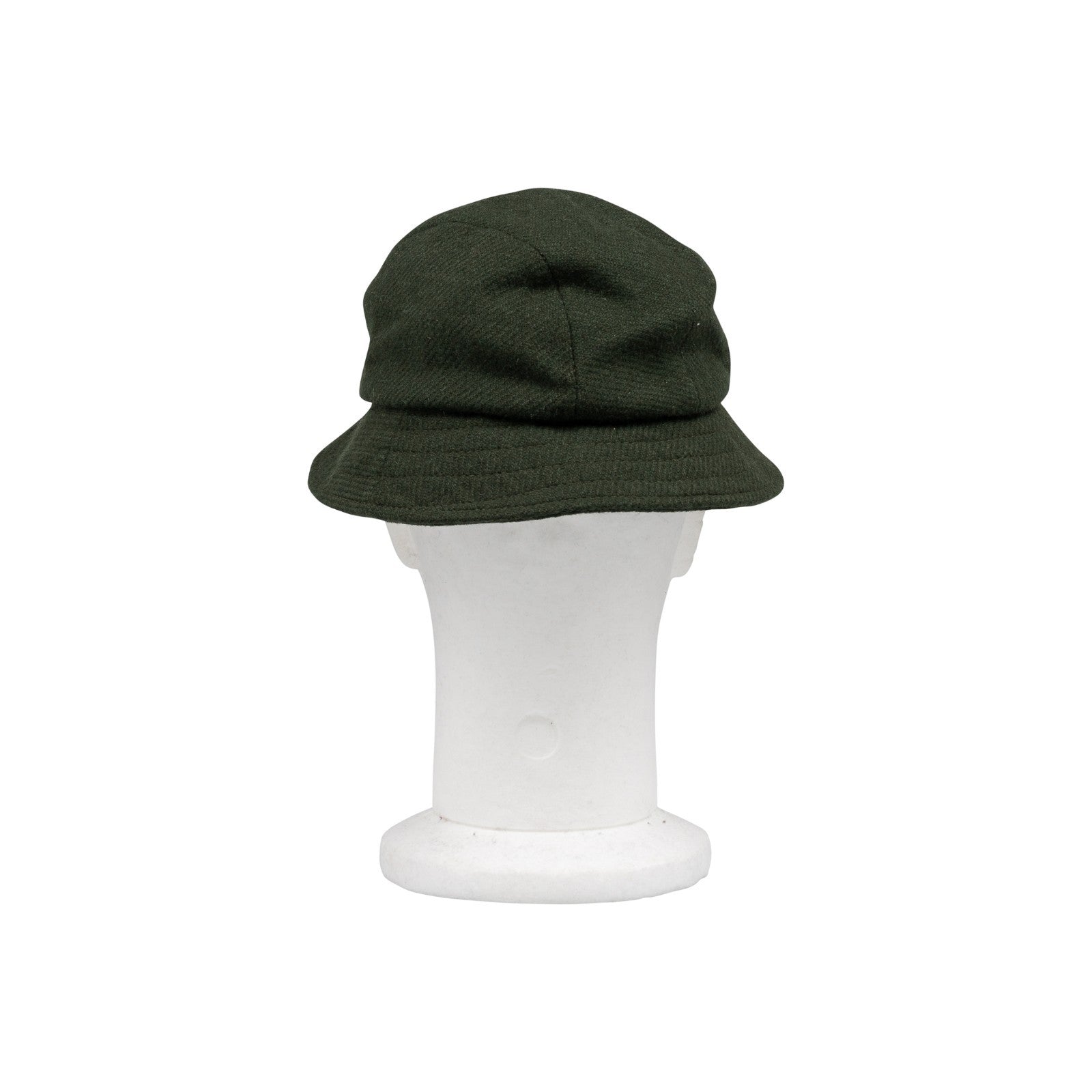 250$ RUBINACCI NAPOLI Made in England Military Green Wool Tweed Bucket Hat