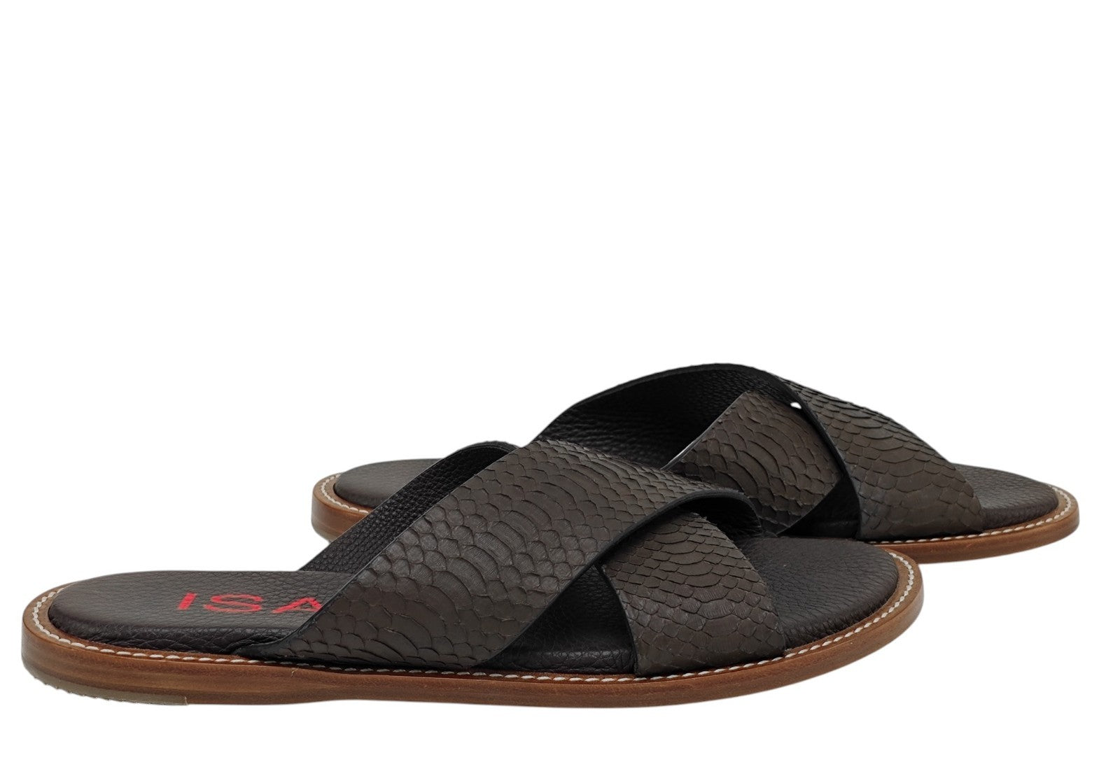 1200$ ISAIA NAPOLI Sandal Shoes Python Leather Handmade 9 UK - 10 US - 43 IT
