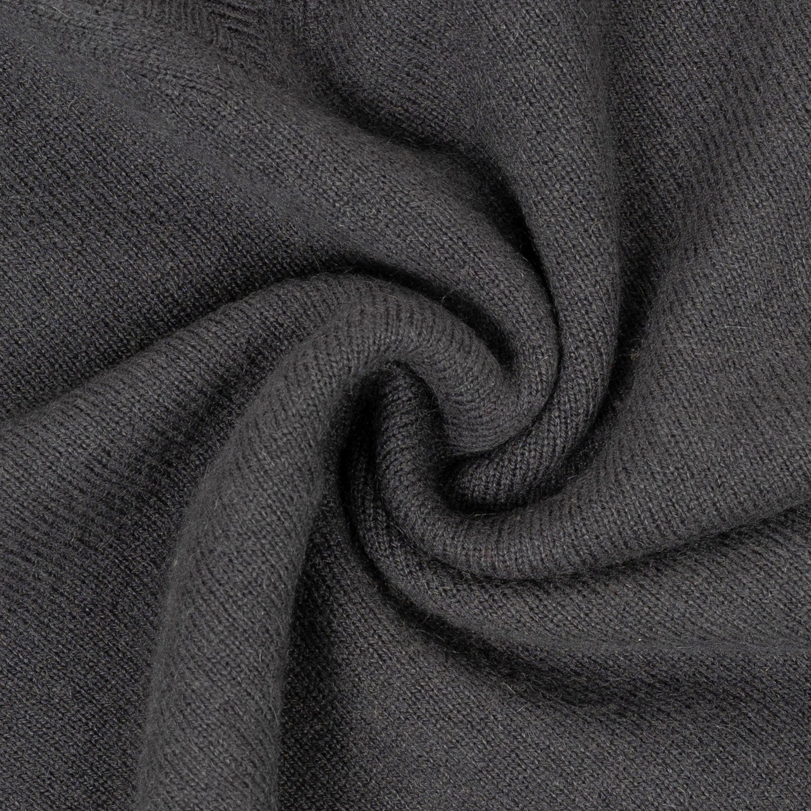 750$ RUBINACCI NAPOLI Dark Gray Sweater V-Neck 100% Soft Cashmere