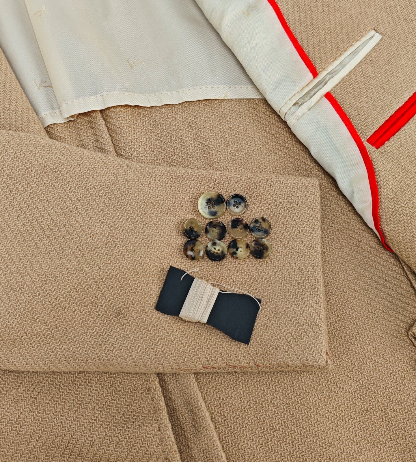 $5800 ISAIA NAPOLI "Domenico" Solid Beige Jacket Sport Coat Knit 100% Cashmere