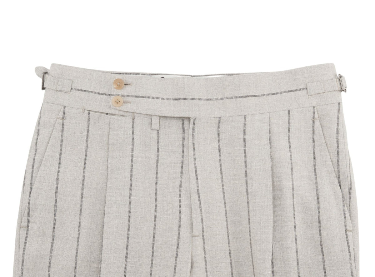 $6850 ISAIA NAPOLI "Capri" Light Beige Suit Wool - Silk - Linen 40 US / 50 EU 8R