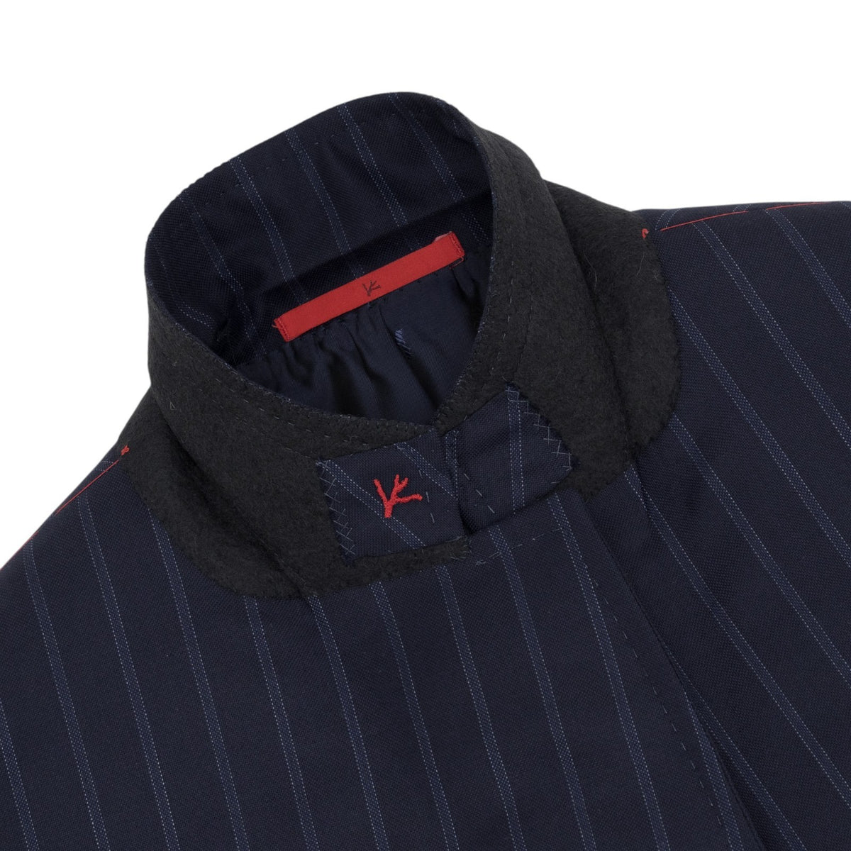 $6850 ISAIA NAPOLI "Capri" Dark Blue Suit Hand-Sewn Fine Wool Striped