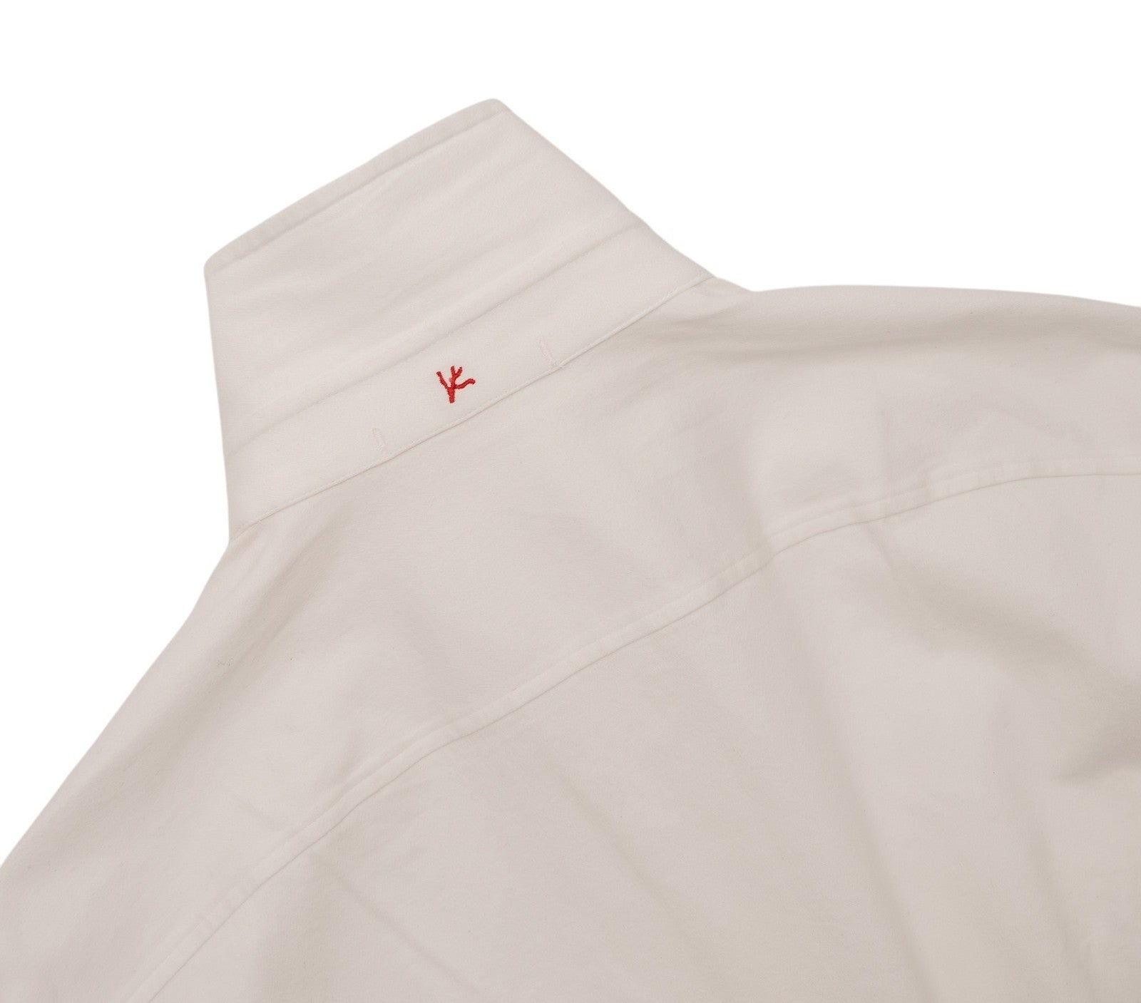 $1390 ISAIA NAPOLI White Hand-Sewn Overshirt Jacket Cotton Cashmere Size L