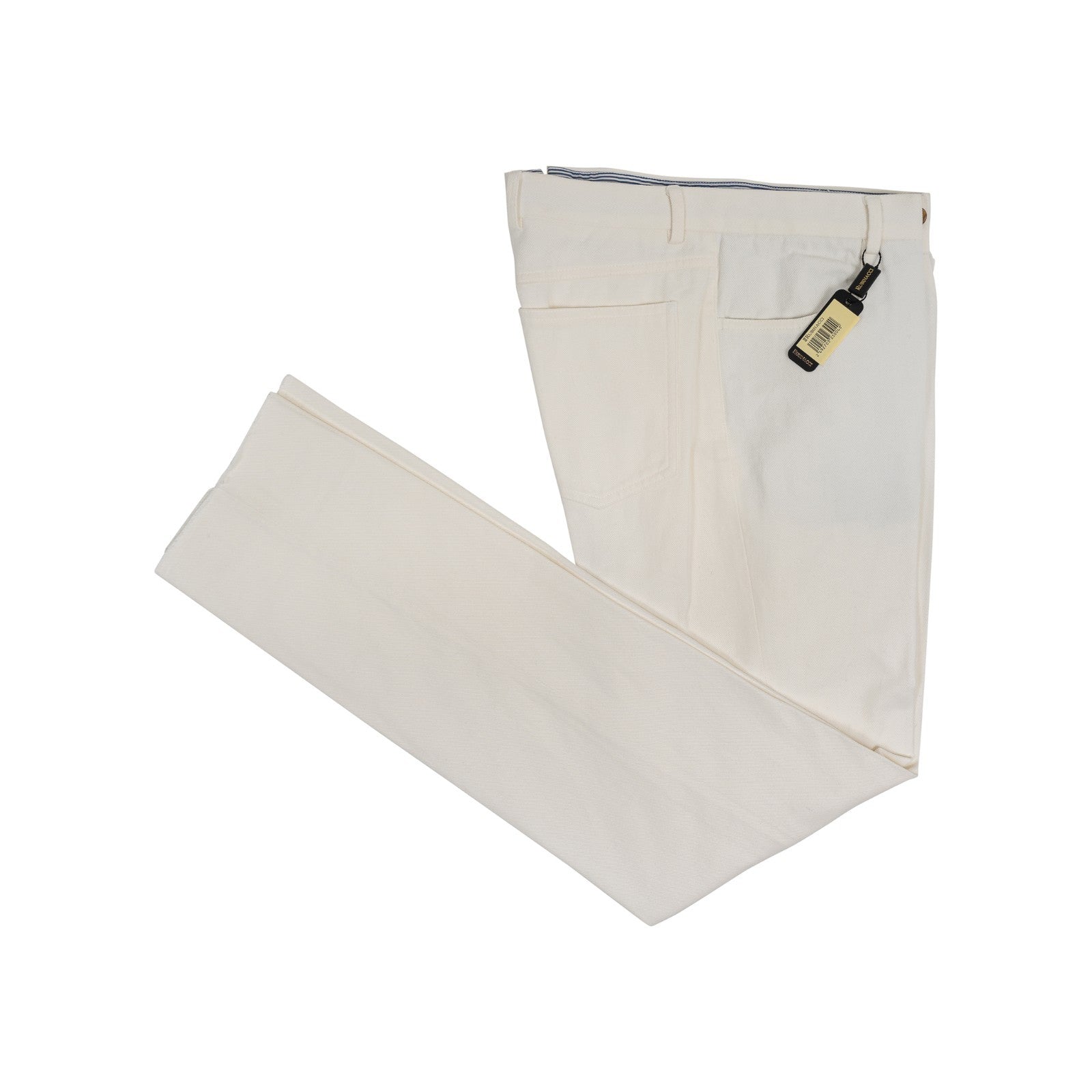 550$ RUBINACCI NAPOLI Ivory Chino Trouser Pant Cotton Twill 32 US / 48 EU