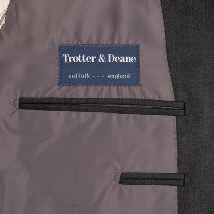 $2400 RAFFAELE CARUSO Dark Gray Suit Superfine Wool 110's 44 US 54 EU