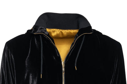 2000$ ITALO FERRETTI Bomber Jacket Velvet "YEAR OF THE DRAGON" Size L ZILLI