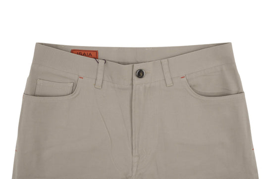 690$ ISAIA NAPOLI Beige 5 Pocket Trouser Pant Cotton Slim Fit 36 US  / 52 EU