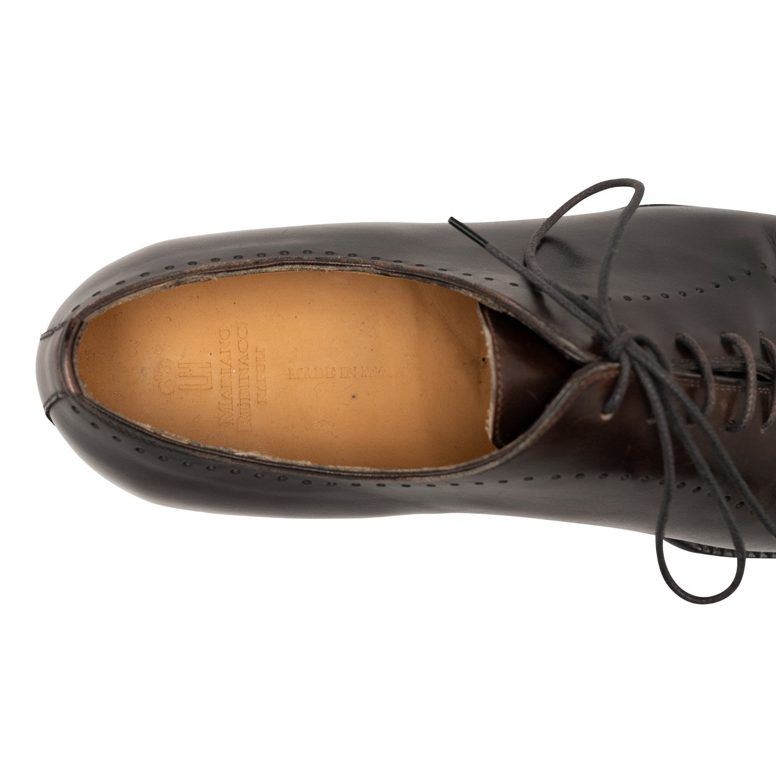 1300$ RUBINACCI Brown Leather Oxford Goodyear Shoes Brogue 10 UK - 11 US - 44 EU