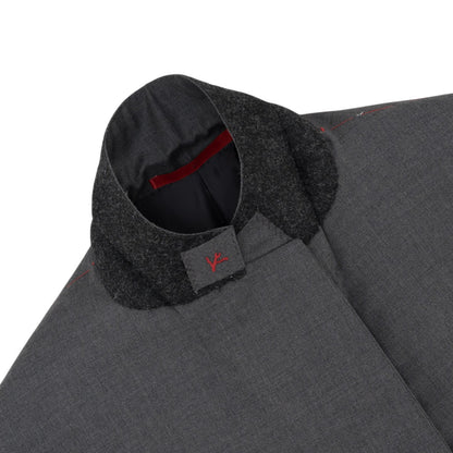 $7120 ISAIA "Gregorio" Gray Hand-Sewn Suit Fine Wool Aquaspider 38 US / 48 EU 7R