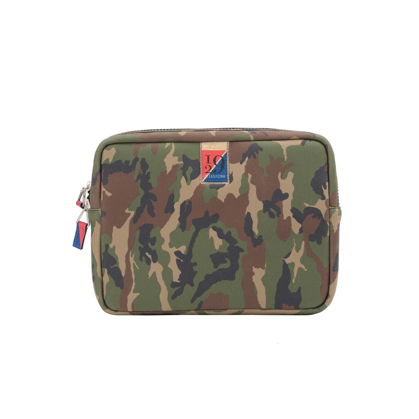 $159 Testoni Bologna Camouflage Fabric Large Pochette 