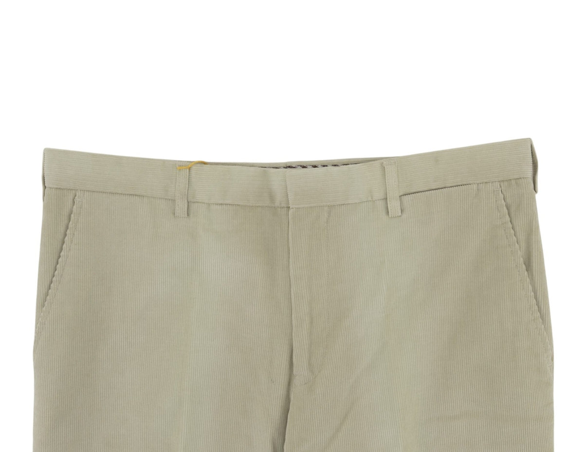 780$ ETRO MILANO Ivory Corduroy Cotton Pant Straight Leg 36 US / 52 EU