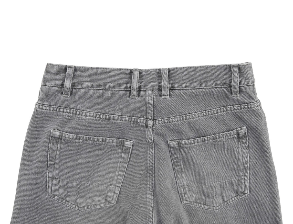 795$ ISAIA NAPOLI "Chiaia" Gray Denim Jeans 5 Pocket Pant Cotton 32 US / 48 EU