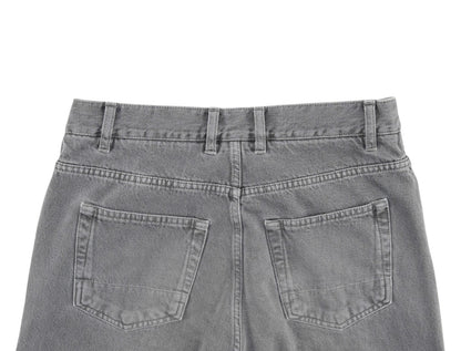 795$ ISAIA NAPOLI "Chiaia" Gray Denim Jeans 5 Pocket Pant Cotton 32 US / 48 EU