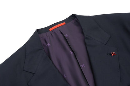$5200 ISAIA NAPOLI "Aquaspider" Blue Nav Jacket Sport Coat Wool  52 US  62 EU 6R