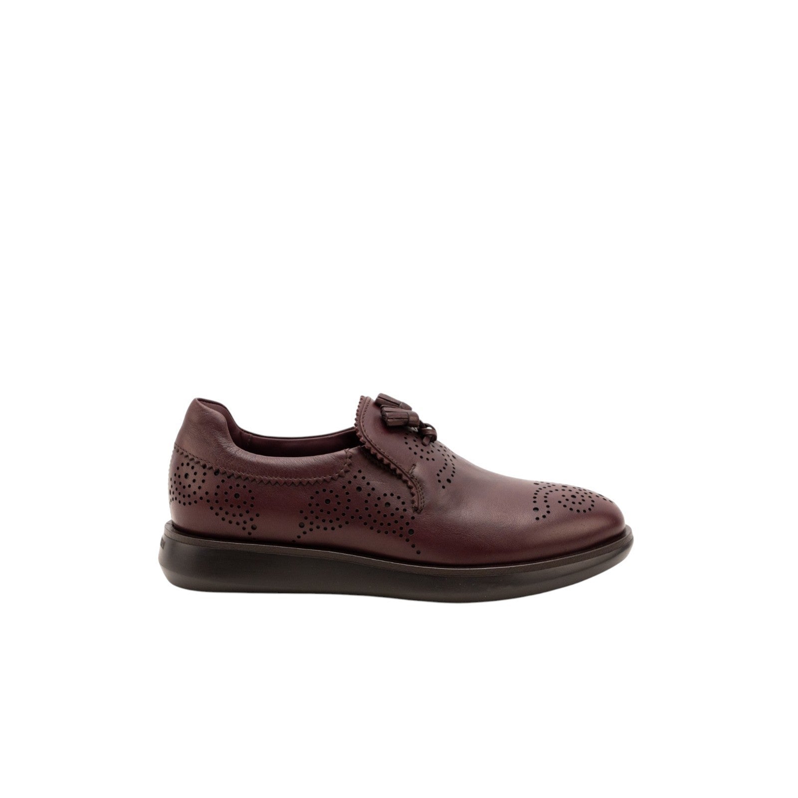 1020$ GIORGIO ARMANI Shoes Tassel Loafers Brogue Wine Leather 6 UK  7 US  40 IT