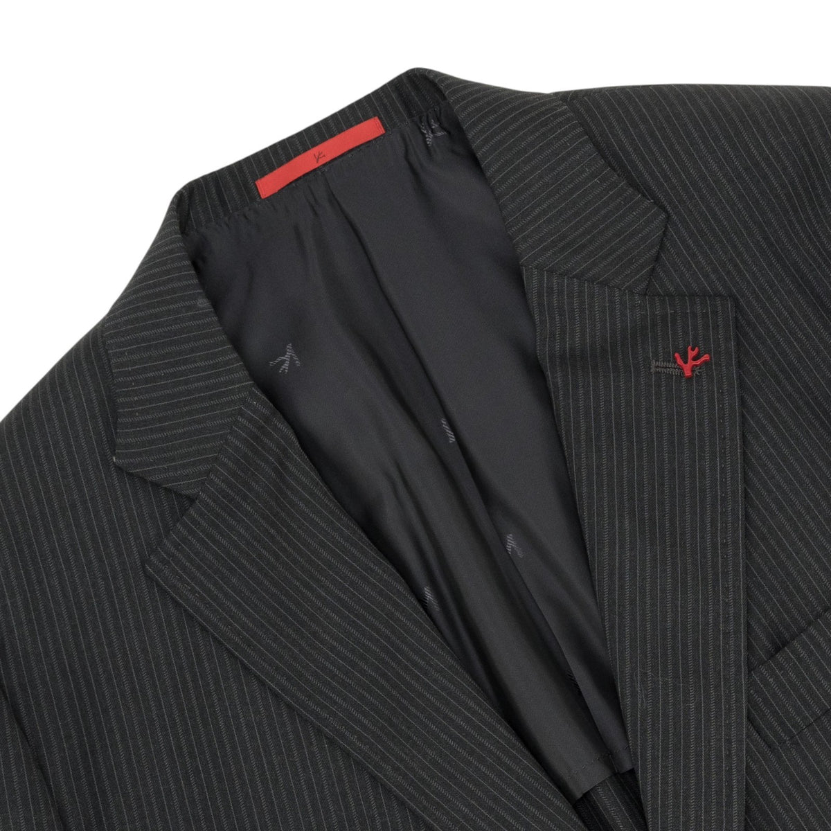 $6600 ISAIA "Capri" Charcoal Suit Fine Wool 4 Season Striped 46 US / 56 EU 8R