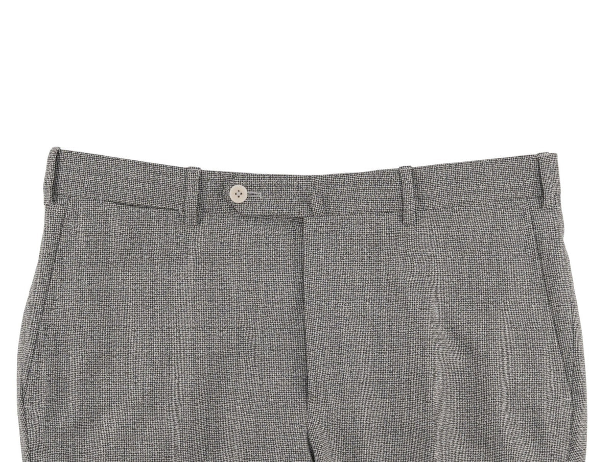 $6600 ISAIA NAPOLI "Capri" Gray Suit Fine Wool Micro Houndstooth 40 US  50 EU 8R