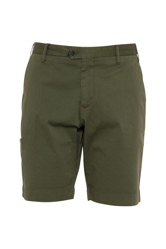 650$ ISAIA NAPOLI Green Chino Sport Short Pant Cotton Made in italy