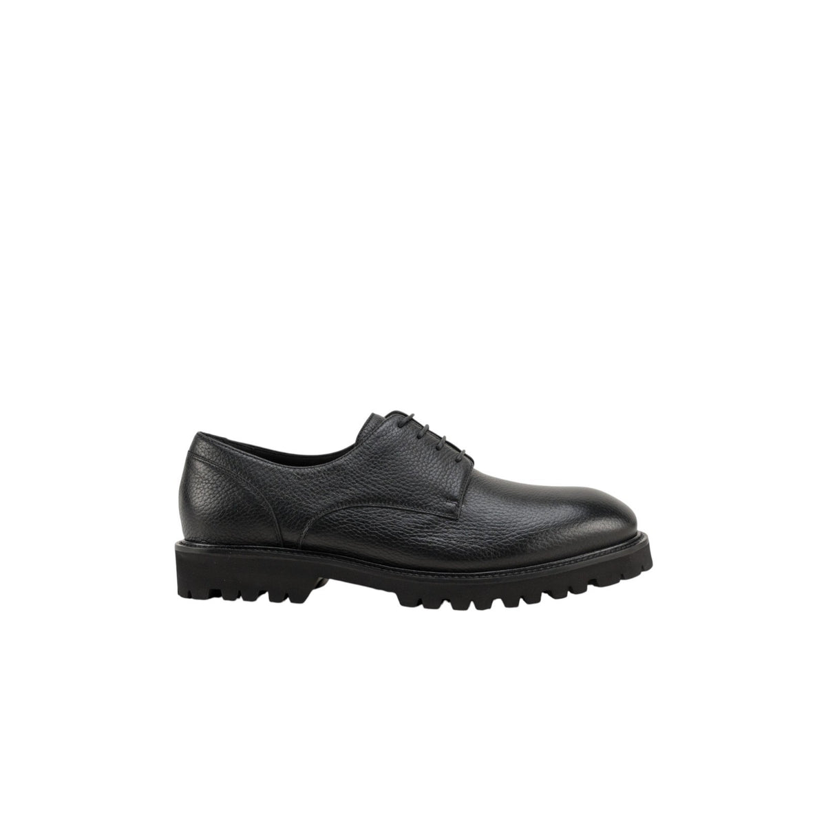 1050$ TESTONI "Custoza" Derby Deer + Fur Lining Black 8 UK / 9 US / 42 IT