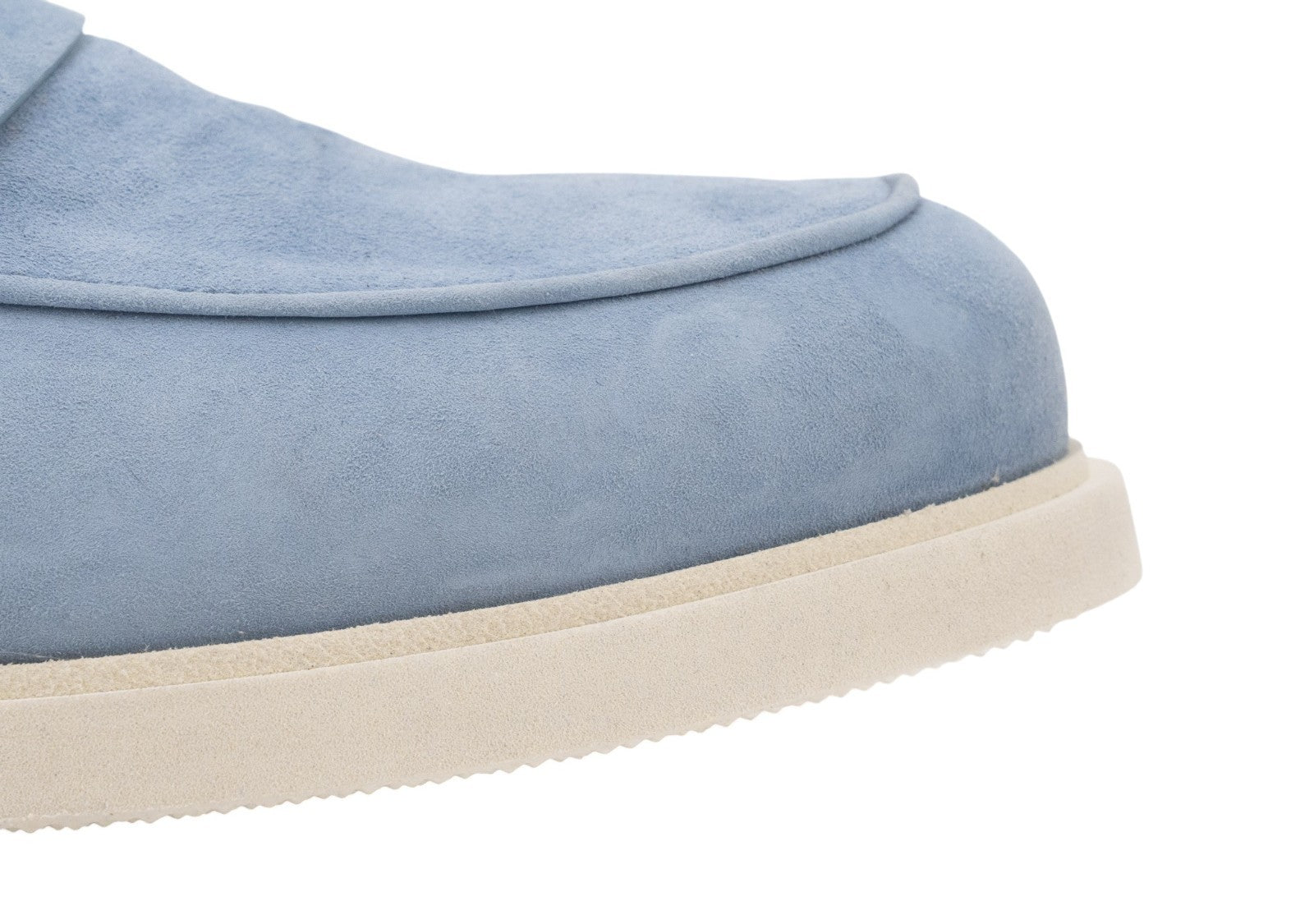 ISAIA NAPOLI "Logo" Light Blue Suede Leather Loafers Shoes 8 UK / 9 US / 42 IT
