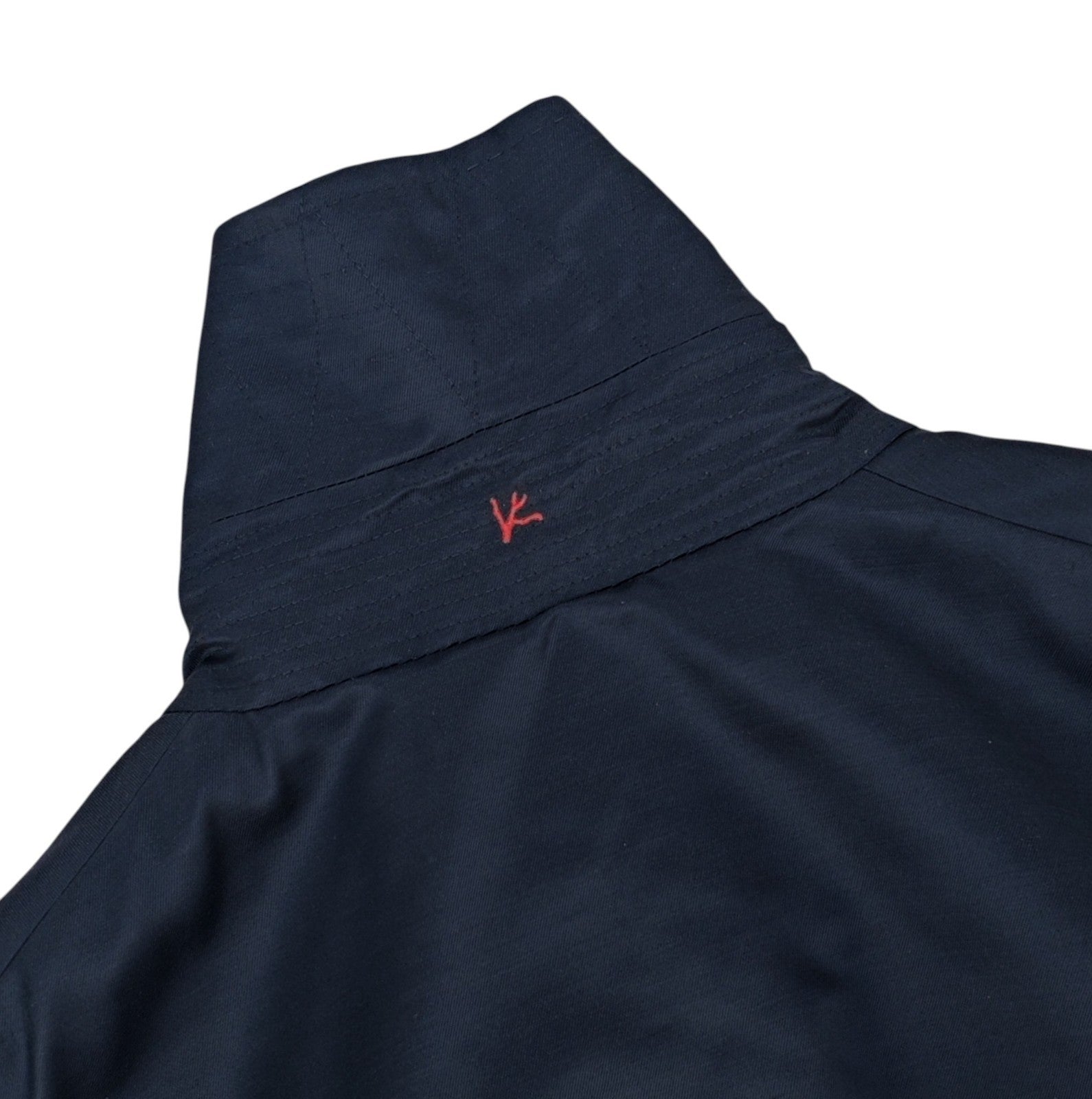 6590$ ISAIA Blue Navy Belted Trench Coat Cashmere / Silk 38 US / 48 EU R