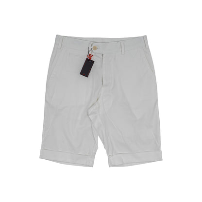 690$ ISAIA NAPOLI White Chino Short Pant Cotton Blend 32 US / 48 EU