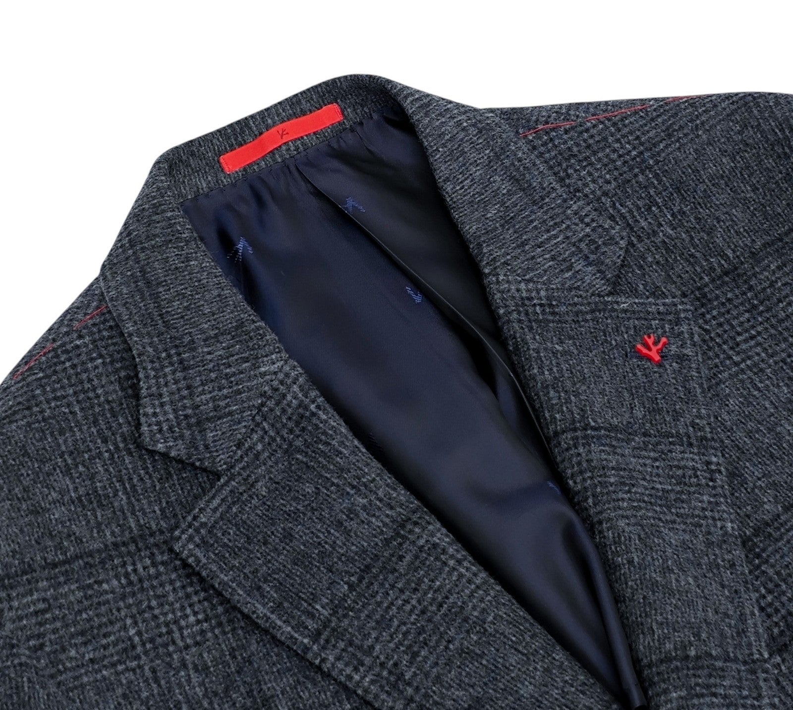 $4650 ISAIA NAPOLI "Capri" Blue Sport Coat Flannel Wool 48 US / 58 EU 8R