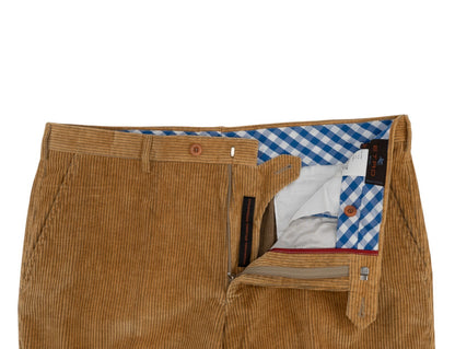 780$ ETRO MILANO Caramel Brown Corduroy Cotton Pant Straight Leg 38 US / 54 EU