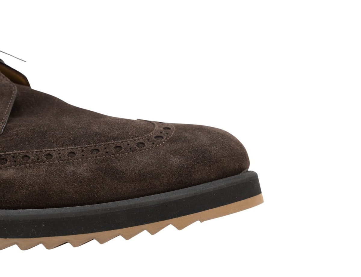 1350$ TESTONI "Pisa" Desert Derby Boot Shoes Suede Brown 8 UK / 9 US / 42 IT