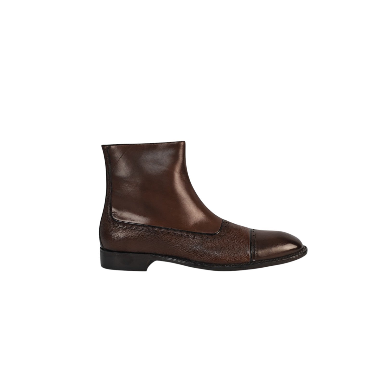 1650$ TESTONI "Piuma" Brown Ankle Boot Shoes Calf  8 UK / 9 US / 42 IT