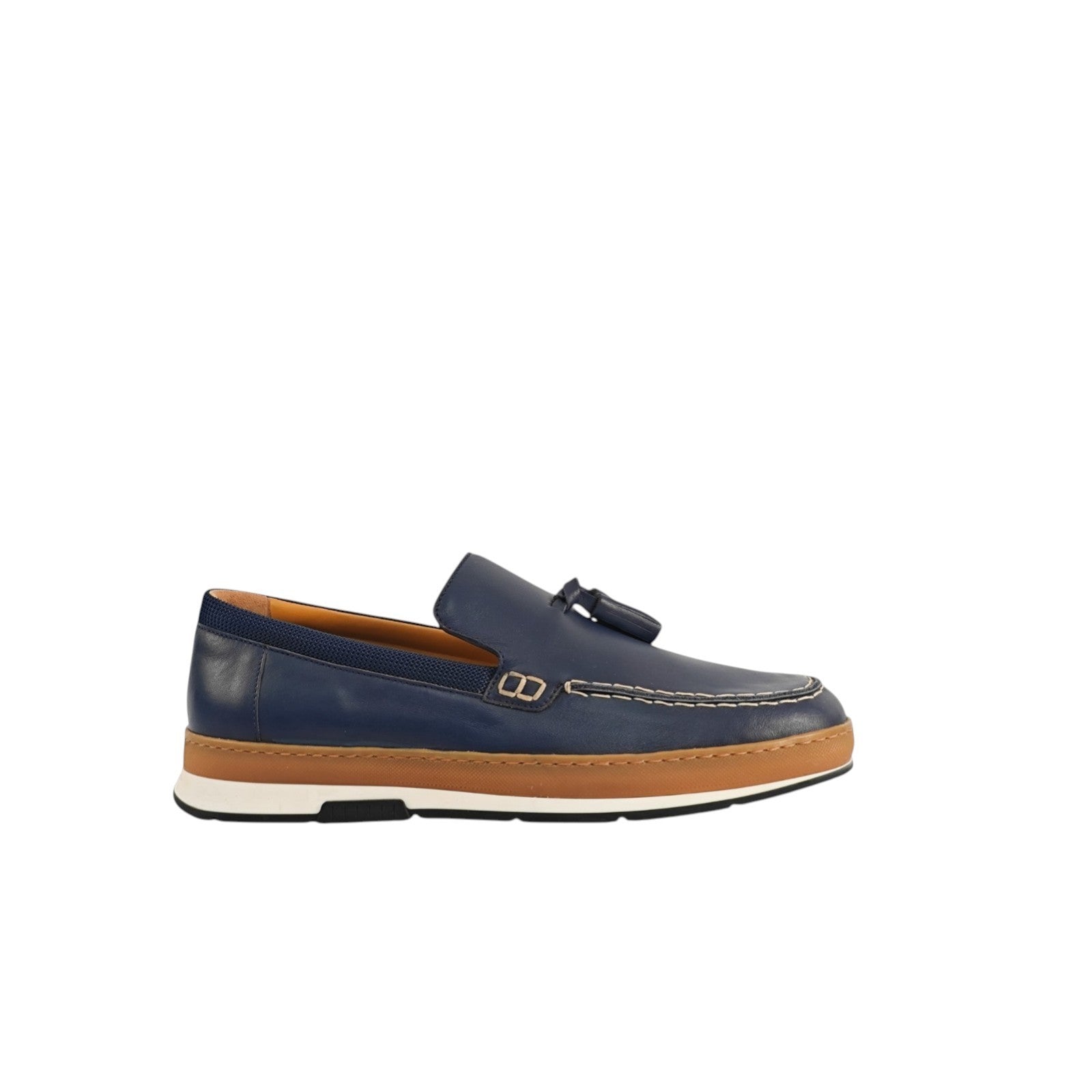 850$ TESTONI "Livorno" SlipOn Casual Loafer Blue Calf 8 UK / 9  US / 42 IT