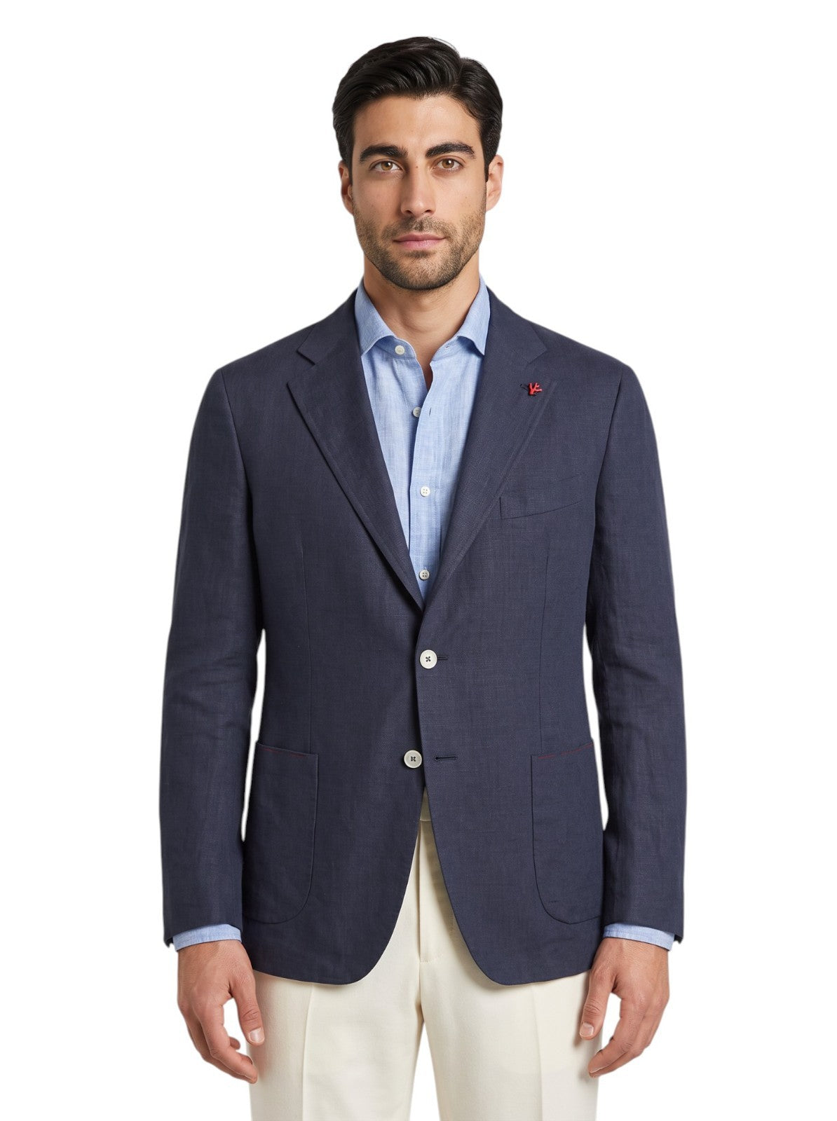 $5690 ISAIA "Capri" Dark Blue Jacket Sport Coat 100% Linen 48 US / 58 EU  8R
