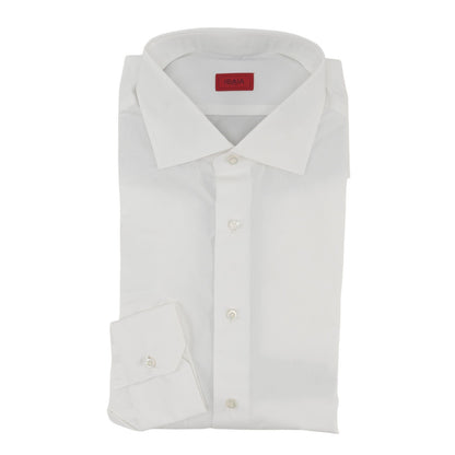 750$ ISAIA NAPOLI "Mix" Dress Shirt Hand-Sewn White Oxford Cotton 18 - 45