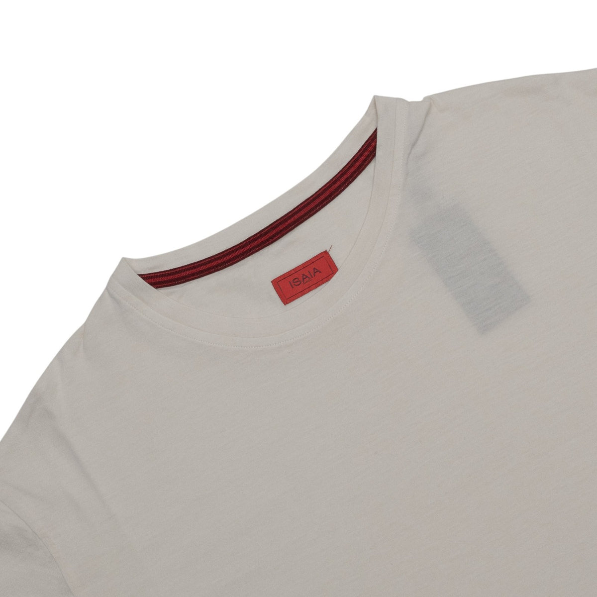 595$ ISAIA NAPOLI Ivory Handmade T-Shirt Jersey Cotton Silk  Size M