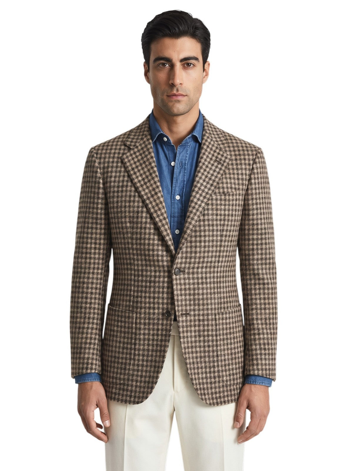 Sartoria DALCUORE NAPOLI Total Hand-Sewn Jacket Sport Coat Flannel Wool Mud