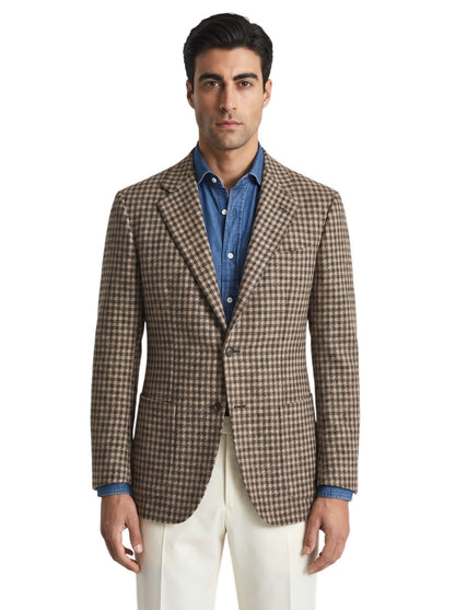 Sartoria DALCUORE NAPOLI Total Hand-Sewn Jacket Sport Coat Flannel Wool Mud