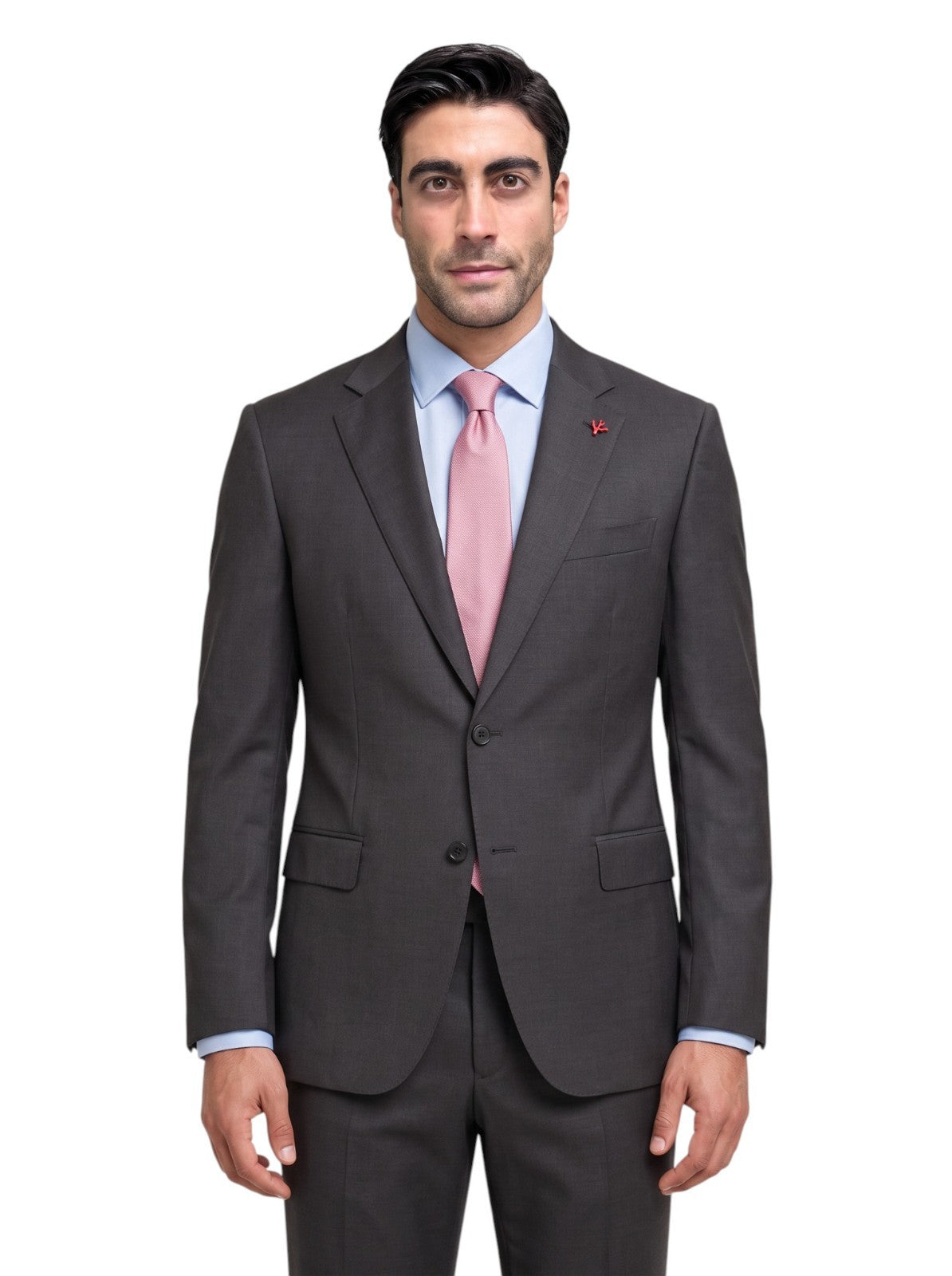 $6950 ISAIA "Amalfi" Charcoal Hand-Sewn Suit Fine Wool Solid 46 US / 56 EU 8R