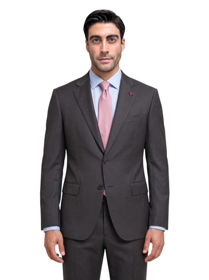 $6950 ISAIA "Amalfi" Charcoal Hand-Sewn Suit Fine Wool Solid 46 US / 56 EU 8R