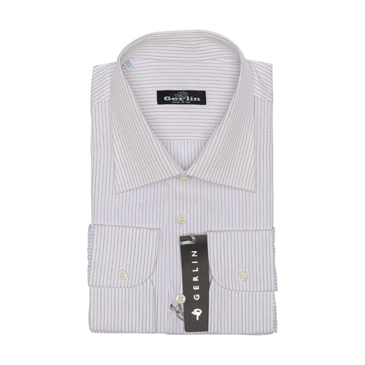690$ ITALIAN LUXURY GERLIN Shirt Striped White Cotton 16 - 41 3T BIJAN