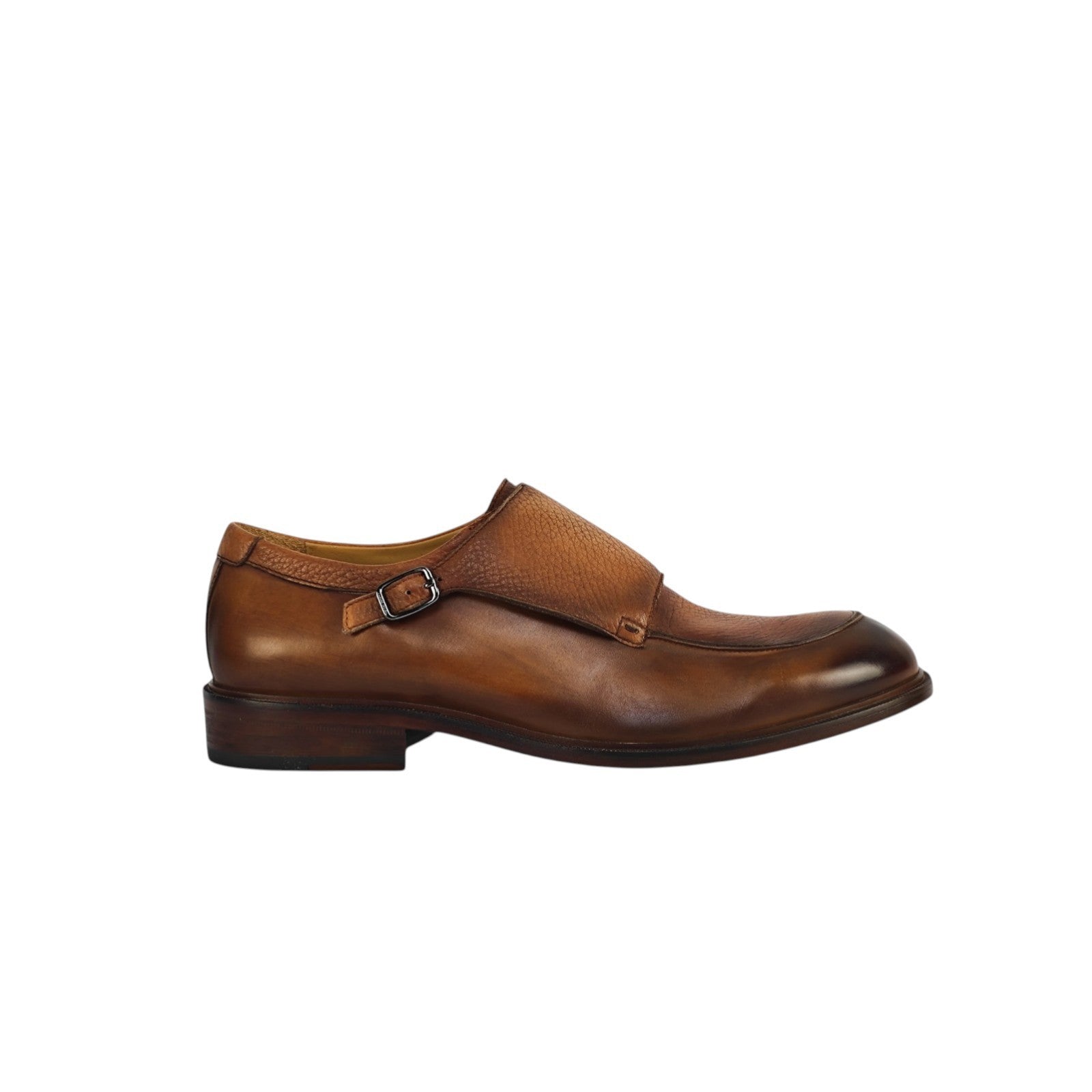 1300$ TESTONI Caramel Monk Shoes Bolognese Goodyear Welted 8 UK / 9 US / 42 IT