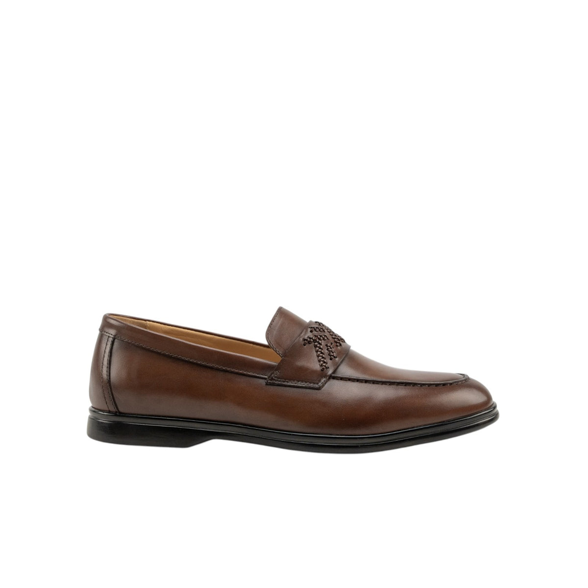 1250$ TESTONI "Portofino" Loafer Antique Brown Calf Cider 8 UK / 9 US / 42 IT