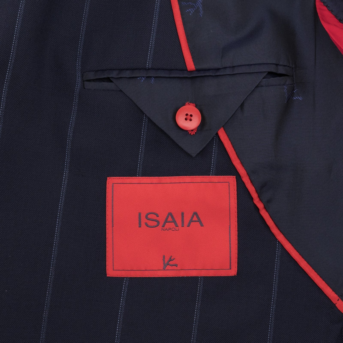 $6700 ISAIA "Gregorio" Dark Blue Suit Fine Wool Striped 42 US / 52 EU 8R