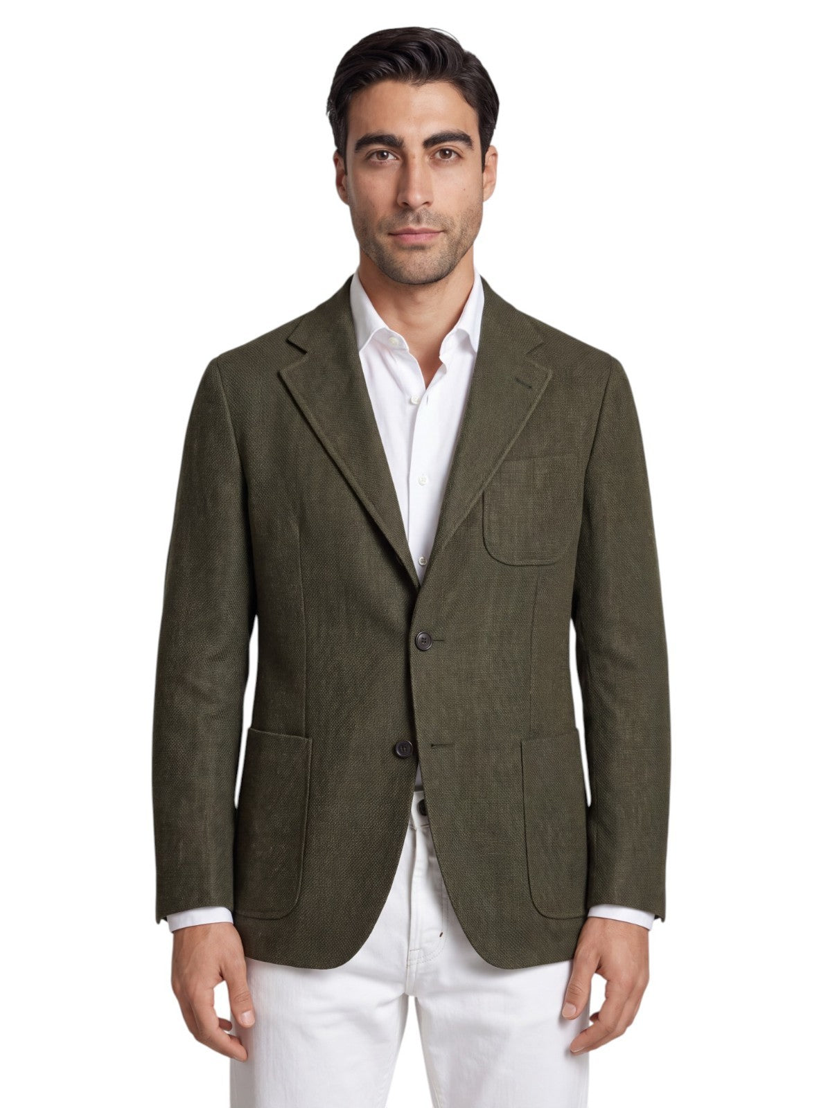1250$ RAFFAELE CARUSO Brown Cotton Jacket Sport Coat Made in Italy 42 US / 52 IT