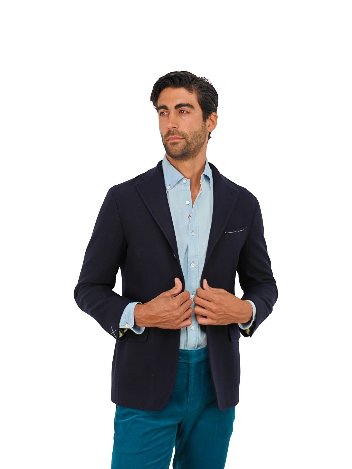 $1870 RUBINACCI NAPOLI "Skyfall" Blue Navy Jacket Wool 36 US / 46 EU