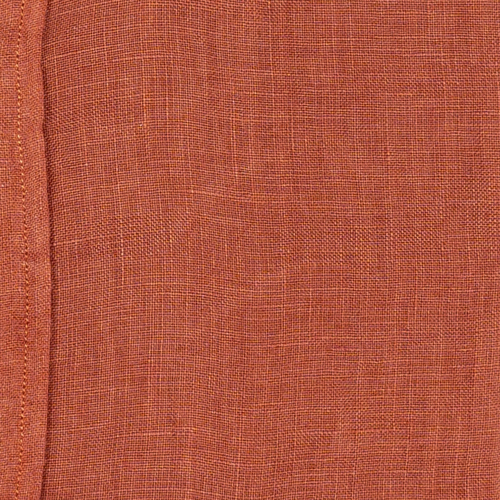 450$ RUBINACCI NAPOLI Brick Red Pocket Shirt 100% Linen Classic Fit  17 - 43